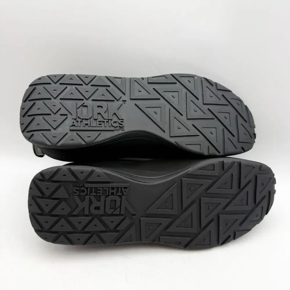 YORK The Gail Slip On Sneakers Mens 8 Womens 9.5 Black Recovery Trainer NIB